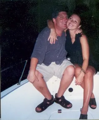 Ina and Bob boating in 2001